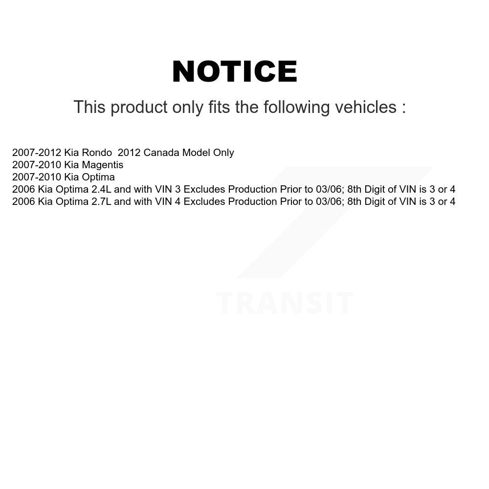 [Avant Droite] Ensemble de jambe de suspension avec ressort hélicoïdal pour Kia Rondo Optima Magentis KSS-104873