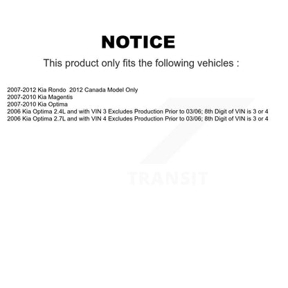 [Avant Droite] Ensemble de jambe de suspension avec ressort hélicoïdal pour Kia Rondo Optima Magentis KSS-104873