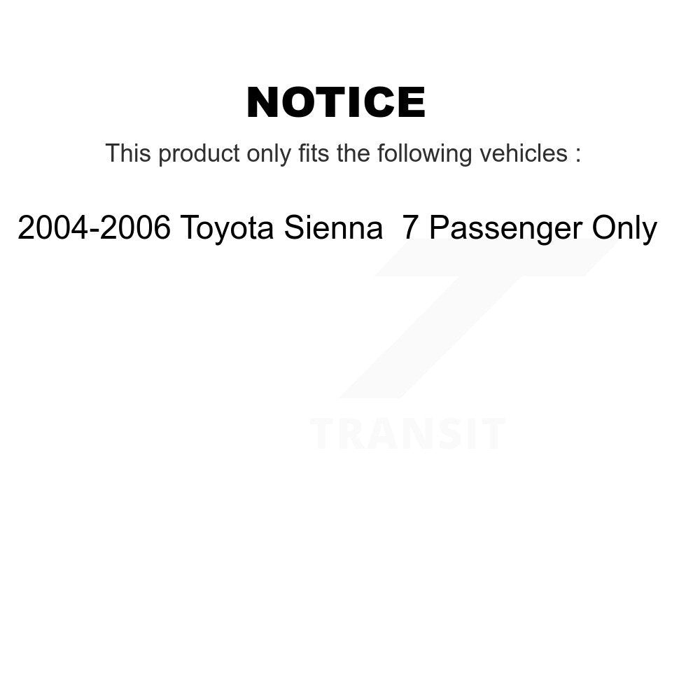 [Avant Droite] Ensemble de jambe de suspension avec ressort hélicoïdal pour 2004-2006 Toyota Sienna 7 Passenger Only KSS-104904