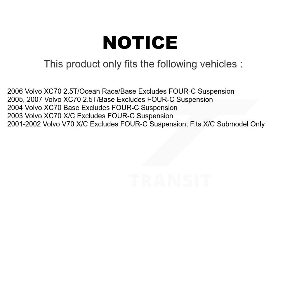 [Avant Droite] Ensemble de jambe de suspension avec ressort hélicoïdal pour Volvo XC70 V70 KSS-105092