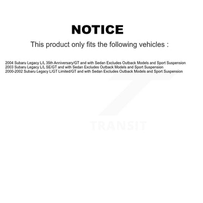 [Arrière] Ensemble de jambe de suspension avec ressort hélicoïdal pour Subaru Legacy KSS-105305