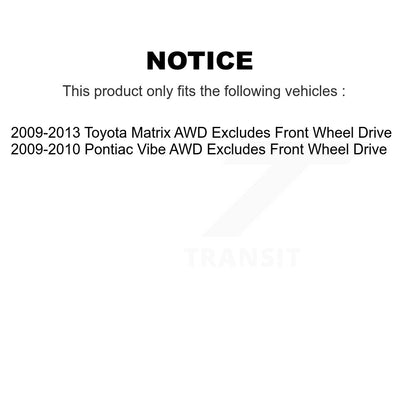 [Arrière Droite] Ensemble de jambe de suspension avec ressort hélicoïdal pour Toyota Matrix Pontiac Vibe AWD KSS-105480