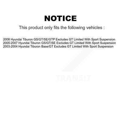 [Arrière Droite] Ensemble de jambe de suspension avec ressort hélicoïdal pour Hyundai Tiburon KSS-105487