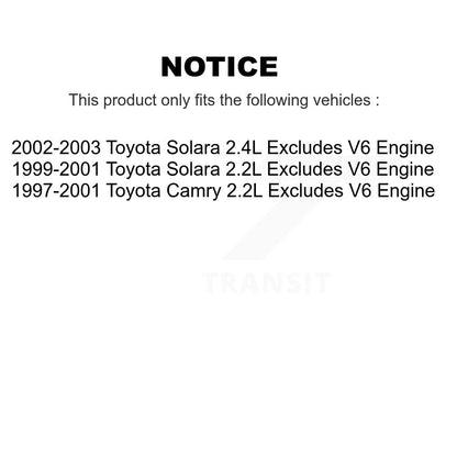 [Arrière Droite] Ensemble de jambe de suspension avec ressort hélicoïdal pour Toyota Camry Solara Excludes V6 Engine KSS-105501