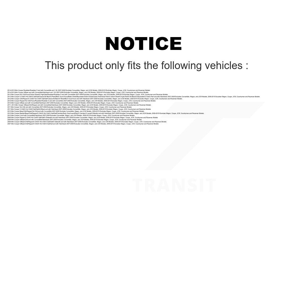 [Arrière Droite] Ensemble de jambe de suspension avec ressort hélicoïdal pour Mini Cooper KSS-105607