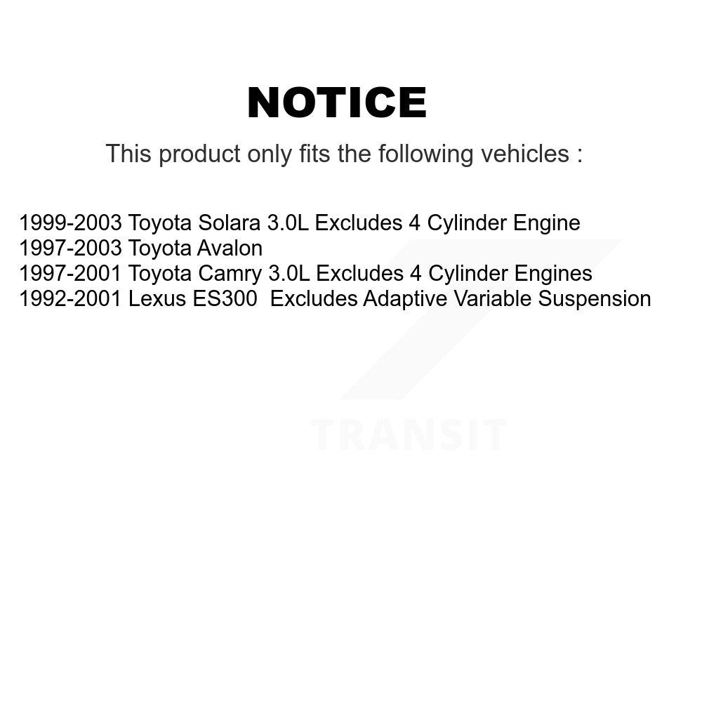 [Arrière Droite] Ensemble de jambe de suspension avec ressort hélicoïdal pour Toyota Camry Solara Avalon Lexus ES300 KSS-105613