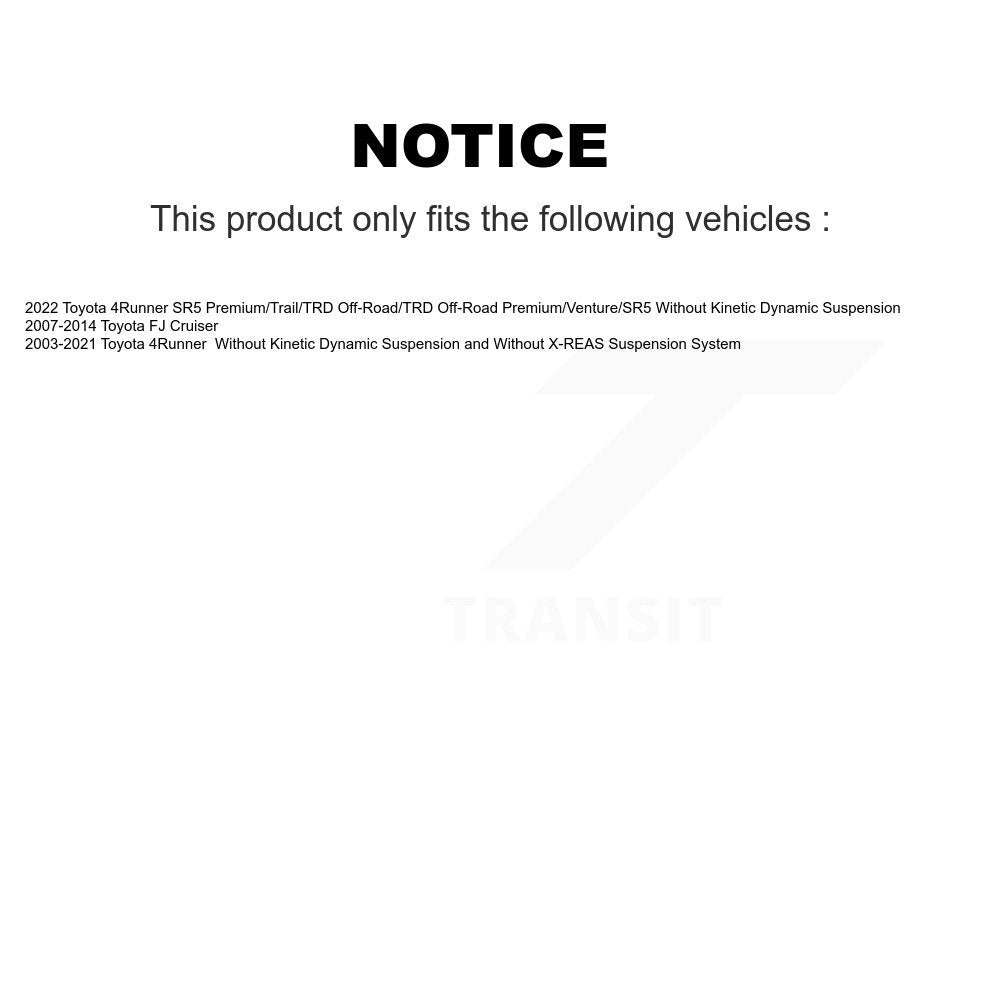 [Avant Droite] Jambe de suspension pour Toyota 4Runner FJ Cruiser KSS-106359