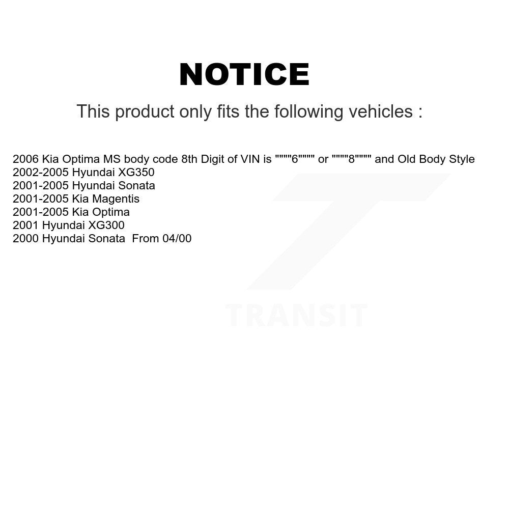 [Arrière] Jambe de suspension pour Hyundai Sonata Kia Optima XG350 XG300 Magentis KSS-106789