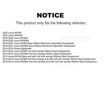 [Arrière] Amortisseur de suspension pour Lexus RX350 Toyota Highlander RX450h RX350L RX450hL KSS-107325