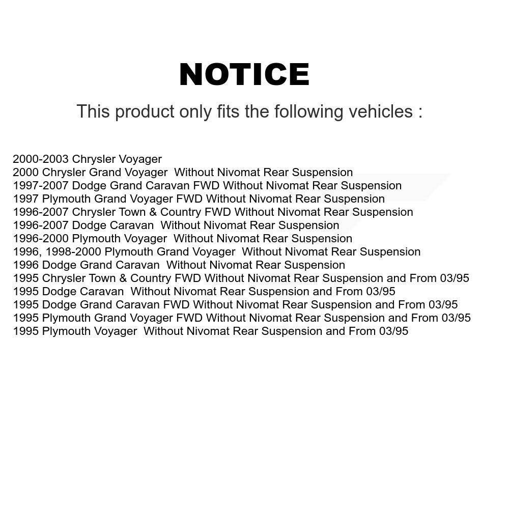 [Arrière] Amortisseur de suspension pour Dodge Grand Caravan Chrysler Town & Country Plymouth KSS-107410