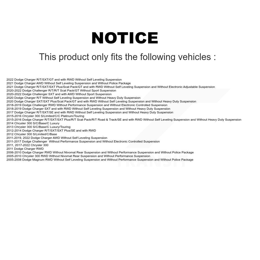 [Arrière] Amortisseur de suspension pour Dodge Chrysler 300 Charger Challenger Magnum KSS-107492