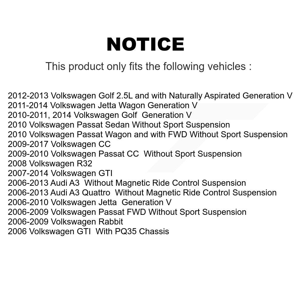[Arrière] Amortisseur de suspension pour Volkswagen Jetta Golf Rabbit GTI Audi Passat CC A3 Quattro KSS-107539