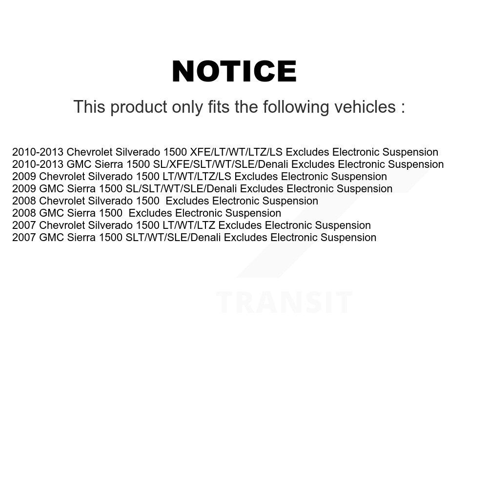 [Avant] Ensemble de bras de suspension et joint à rotule pour GMC Sierra 1500 Chevrolet Silverado KSS-107640