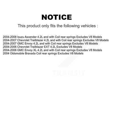 [Avant et Arrière] Ensemble de jambe de suspension avec ressort hélicoïdal pour Chevrolet GMC Envoy XL KSS-107667
