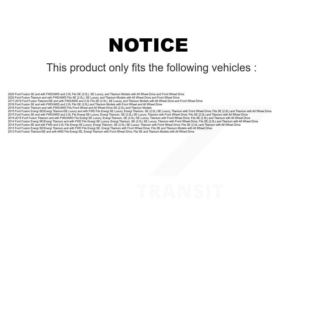 [Avant et Arrière] Ensemble de jambe de suspension avec ressort hélicoïdal pour Ford Fusion KSS-107673
