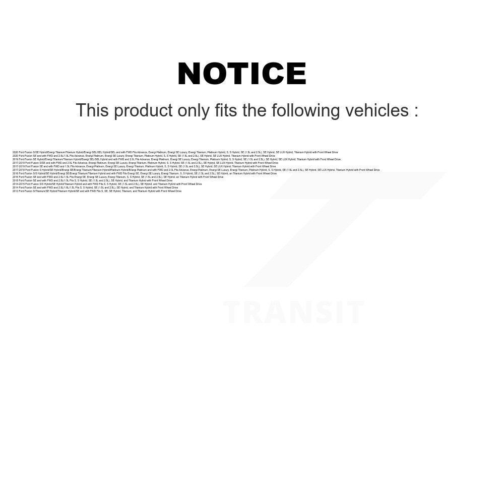 [Avant et Arrière] Ensemble de jambe de suspension avec ressort hélicoïdal pour Ford Fusion KSS-107674