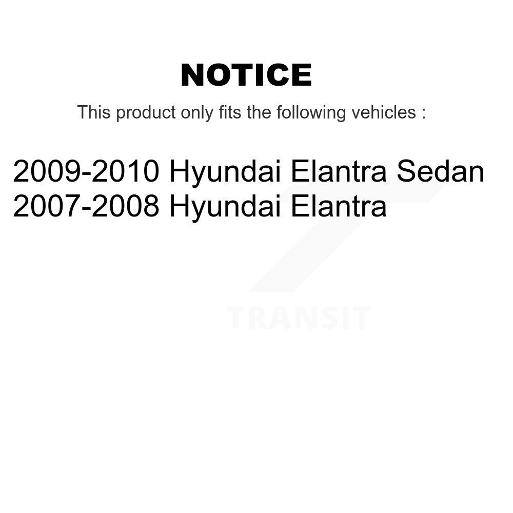 [Avant et Arrière] Ensemble de jambe de suspension avec ressort hélicoïdal pour Hyundai Elantra KSS-107766