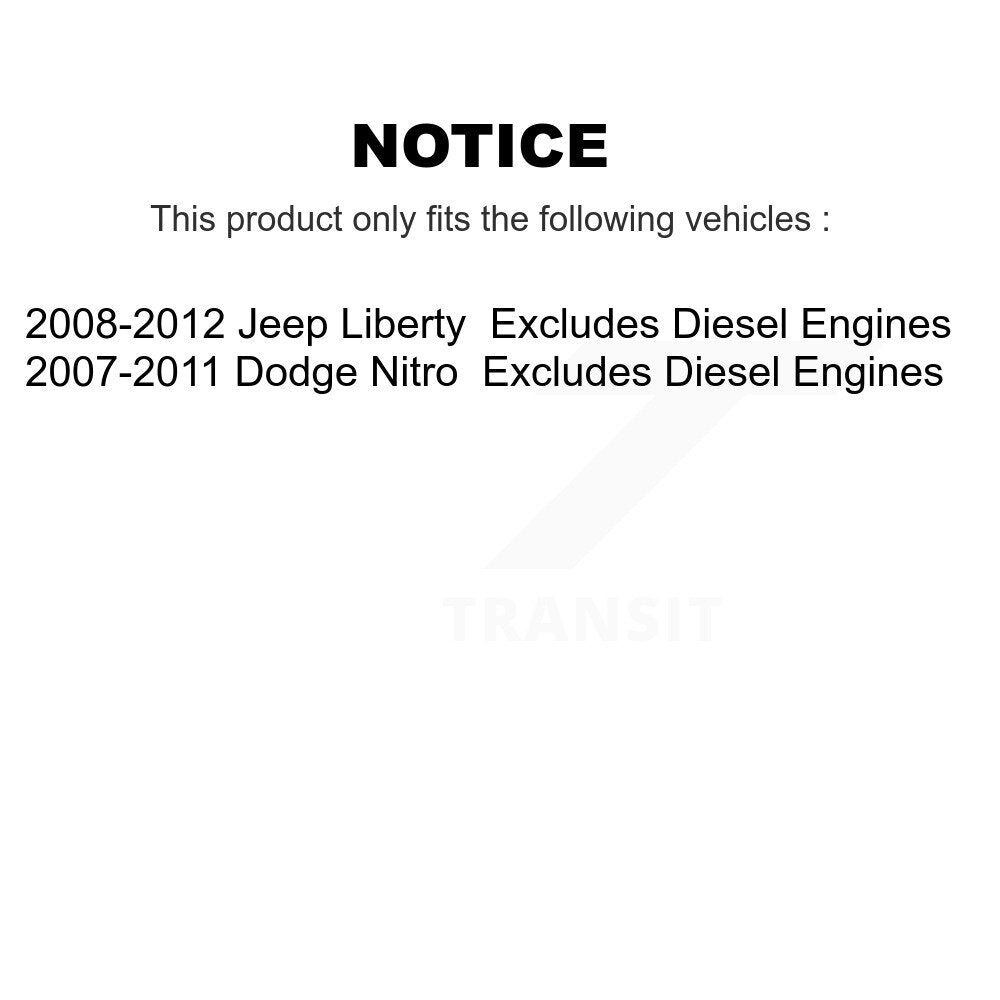[Avant et Arrière] Ensemble de jambe de suspension avec ressort hélicoïdal pour Jeep Liberty Dodge KSS-107767