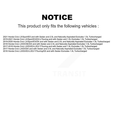 [Avant et Arrière] Ensemble de jambe de suspension avec ressort hélicoïdal pour Honda Civic KSS-107777