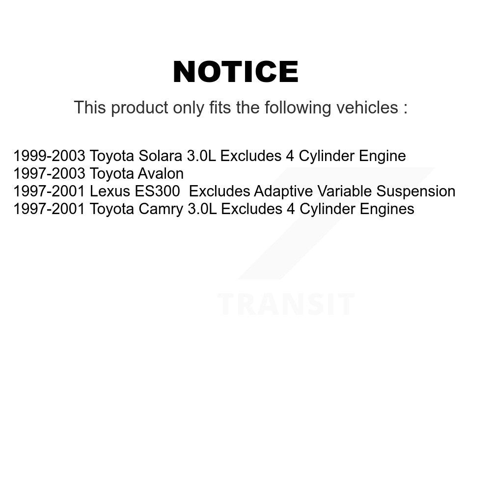 [Avant et Arrière] Ensemble de jambe de suspension avec ressort hélicoïdal pour Toyota Camry Solara Avalon Lexus KSS-107829