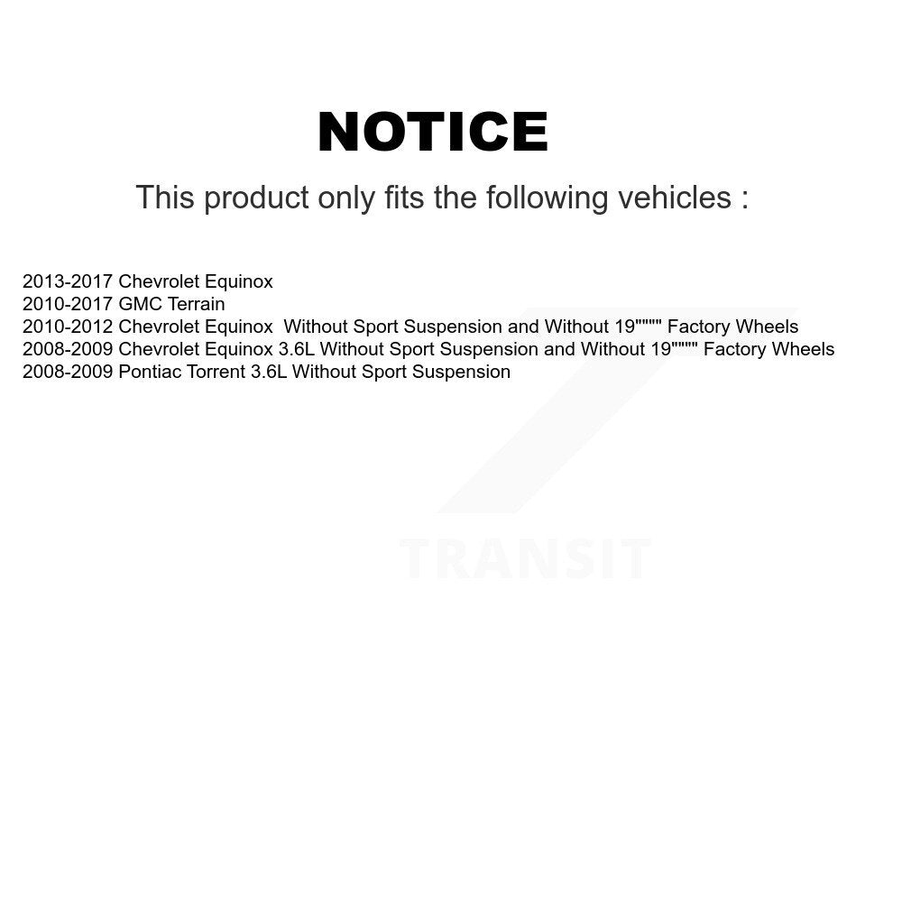 [Avant et Arrière] Jambe de suspension pour Chevrolet Equinox GMC Terrain KSS-107920
