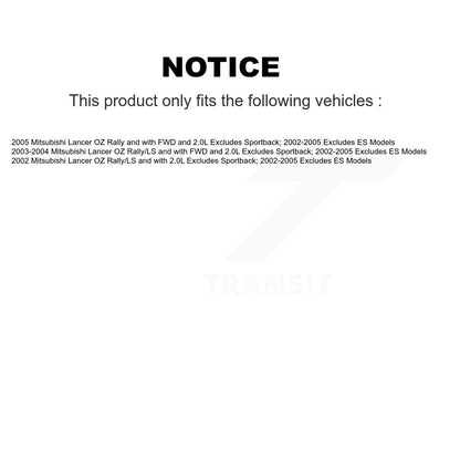 [Avant et Arrière] Ensemble de jambe de suspension avec ressort hélicoïdal pour Mitsubishi Lancer KSS-107984