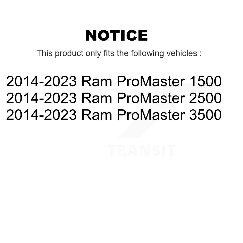 [Avant Gauche] Ensemble de jambe de suspension avec ressort hélicoïdal pour 2014-2023 Ram ProMaster 2500 3500 1500 KSS-108329