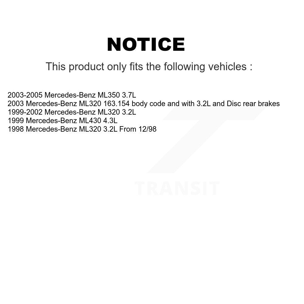 [Arrière] Plaquette de frein pour Mercedes-Benz ML320 ML350 ML430 KSW-100578