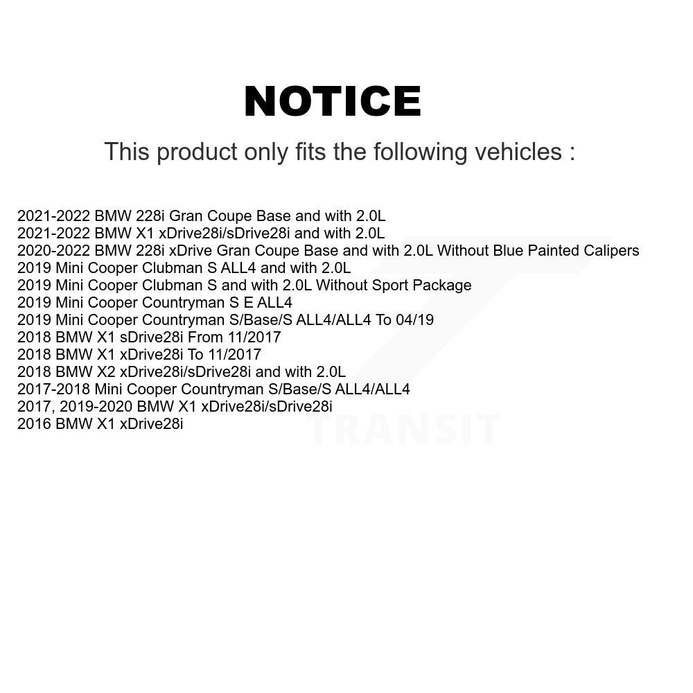 [Avant et Arrière] Plaquette de frein pour BMW X1 Mini Cooper Countryman X2 KSW-100717