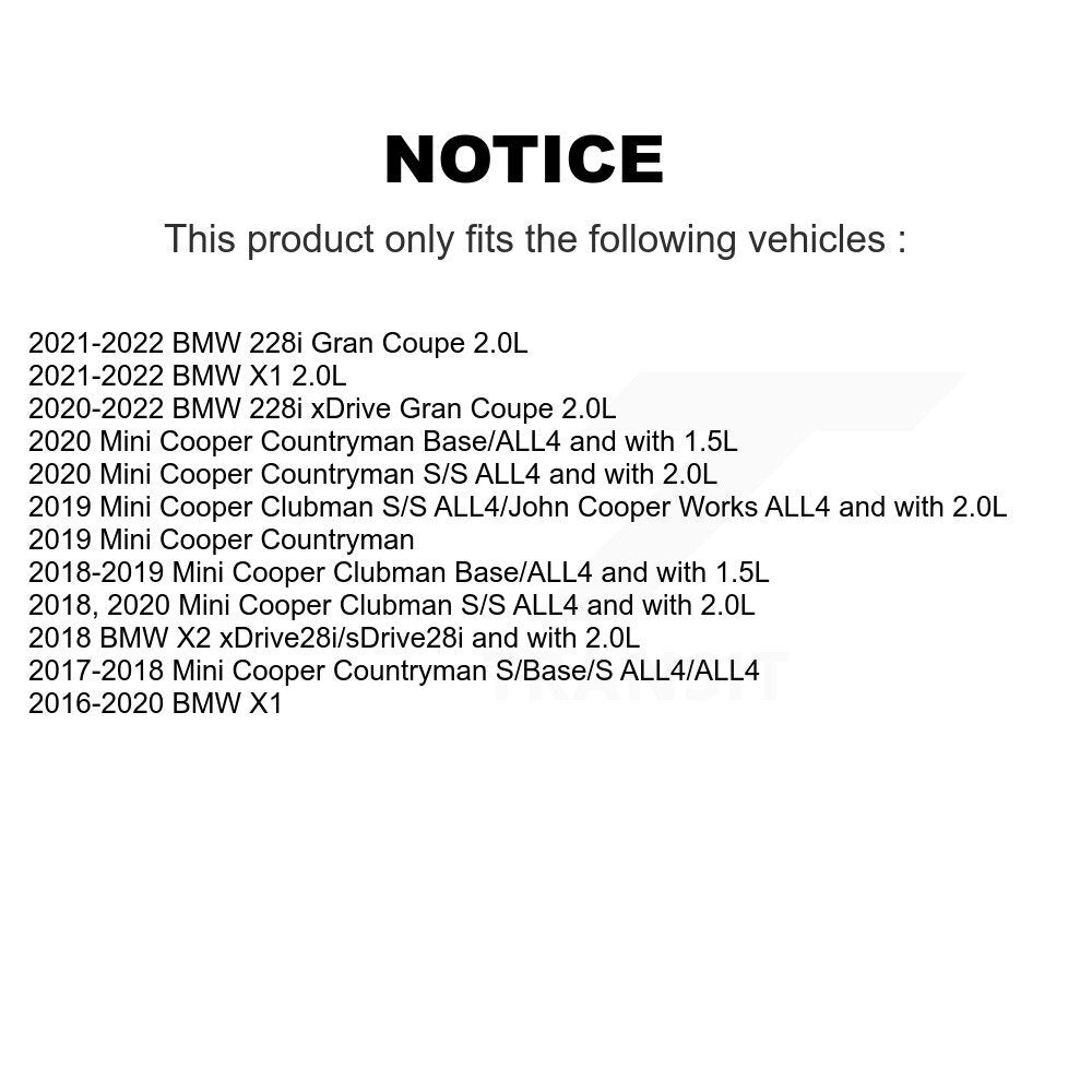 [Arrière] Plaquette de frein pour BMW X1 Mini Cooper Countryman X2 Clubman KSW-100828