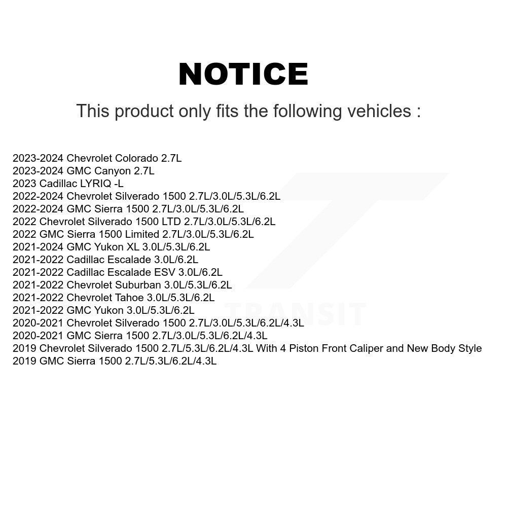 [Arrière] Plaquette de frein pour GMC Chevrolet Silverado 1500 Sierra XL KSW-100833