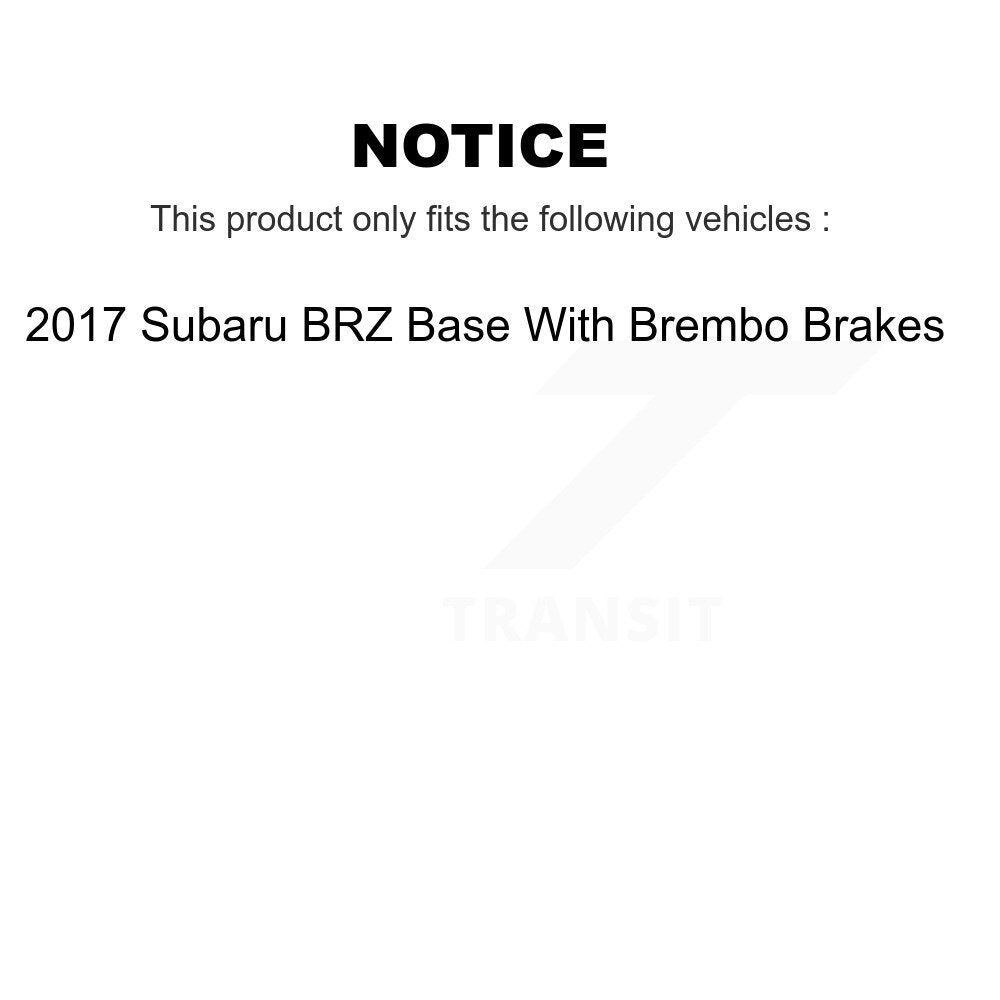 [Avant + Arrière] Kit de plaquette (céramique) de frein pour 2017 Subaru BRZ Base avec Brembo Brakes KTC-100004