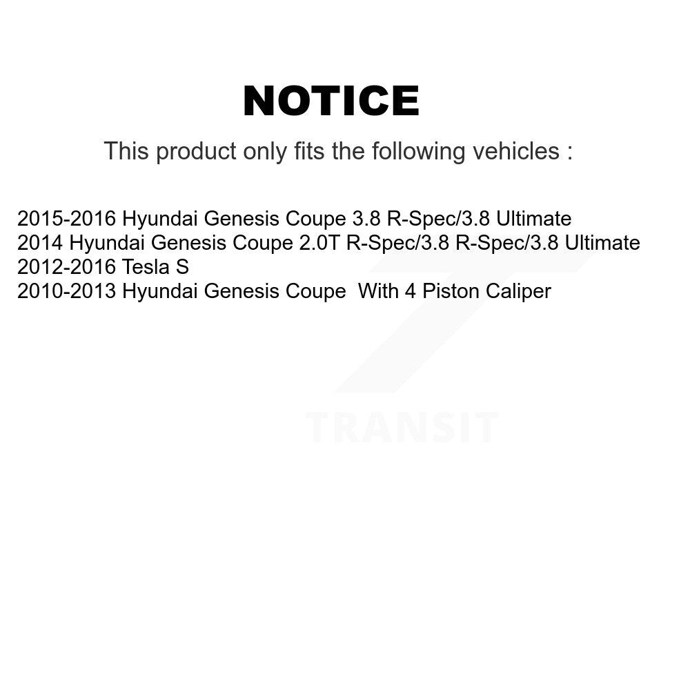 [Avant + Arrière] Kit de plaquette (céramique) de frein pour Tesla S Hyundai Genesis Coupe KTC-100006