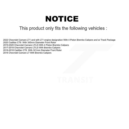 [Avant + Arrière] Kit de plaquette (céramique) de frein pour Chevrolet Camaro Cadillac CT6 KTC-100011