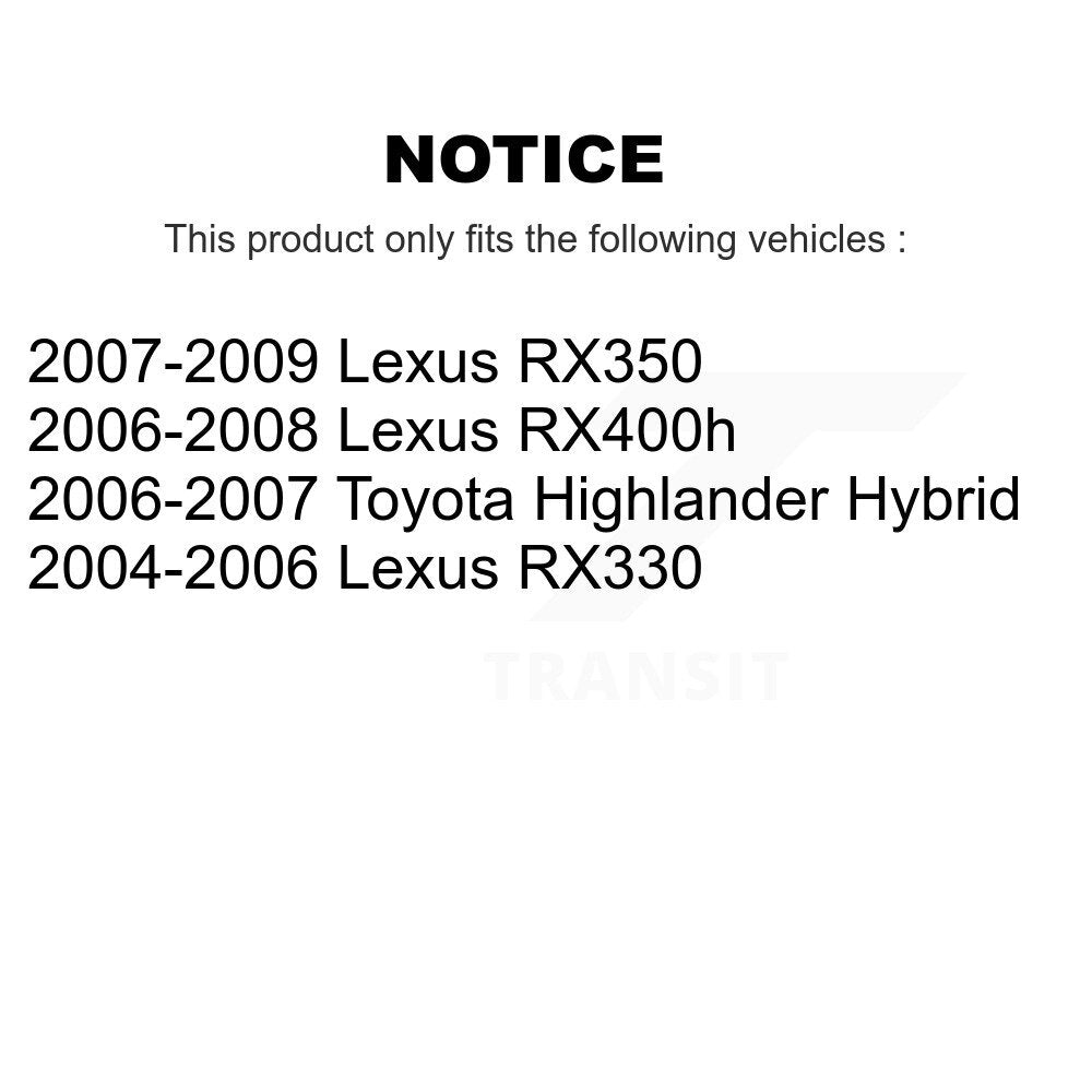 [Avant + Arrière] Kit de plaquette (céramique) de frein pour Lexus Toyota Highlander RX350 RX330 RX400h KTC-100014