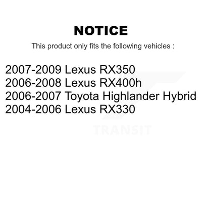 [Avant + Arrière] Kit de plaquette (céramique) de frein pour Lexus Toyota Highlander RX350 RX330 RX400h KTC-100014