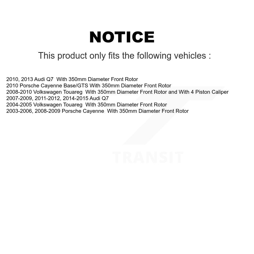 [Avant + Arrière] Kit de plaquette (céramique) de frein pour Audi Q7 Porsche Cayenne Volkswagen Touareg KTC-100017