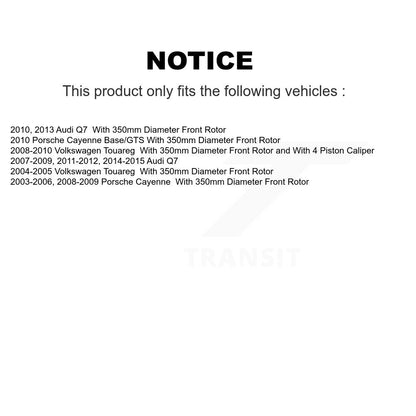 [Avant + Arrière] Kit de plaquette (céramique) de frein pour Audi Q7 Porsche Cayenne Volkswagen Touareg KTC-100017