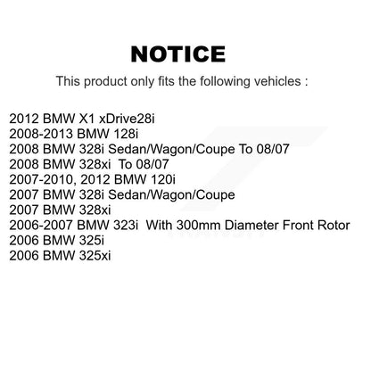 [Avant + Arrière] Kit de plaquette (céramique) de frein pour BMW 328i 325i 328xi 128i 325xi X1 120i 323i KTC-100041