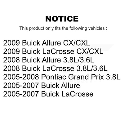 [Avant + Arrière] Kit de plaquette (céramique) de frein pour Pontiac Grand Prix Buick LaCrosse Allure KTC-100049