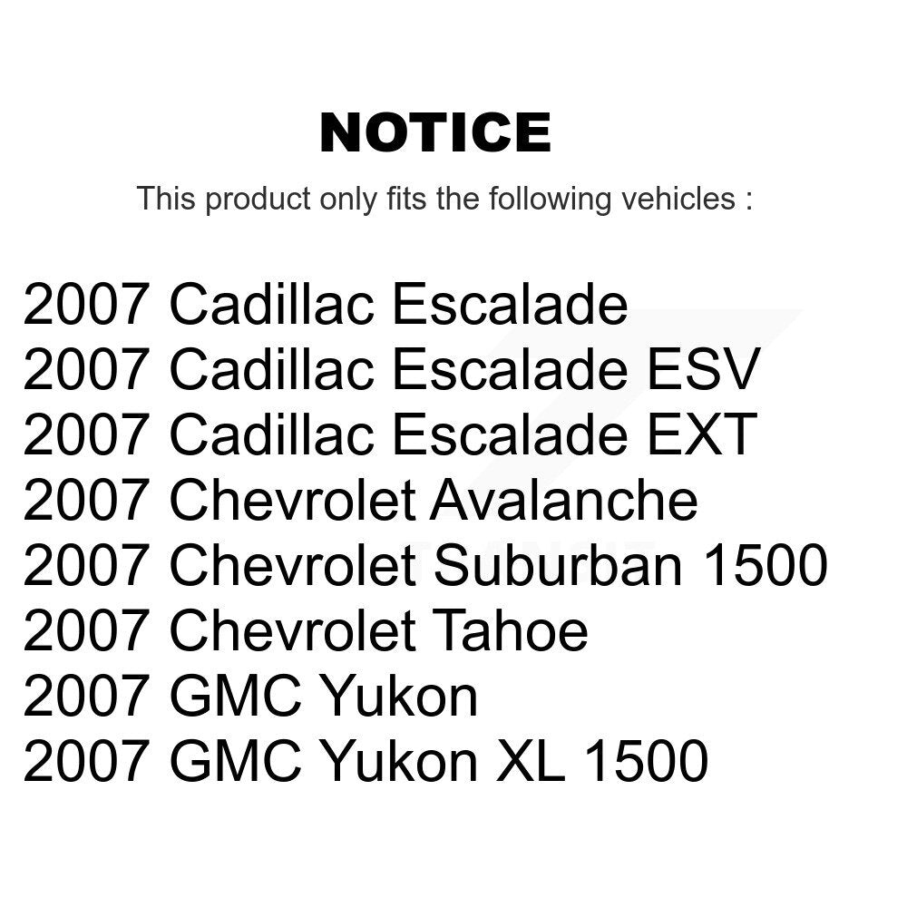 [Avant + Arrière] Kit de plaquette (céramique) de frein pour 2007 Chevrolet Tahoe GMC Suburban 1500 Yukon Cadillac Avalanche XL Escalade ESV EXT KTC-100061
