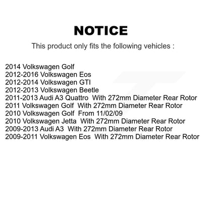 [Avant + Arrière] Kit de plaquette (céramique) de frein pour Volkswagen Jetta Beetle GTI Eos Golf Audi A3 Quattro KTC-100067