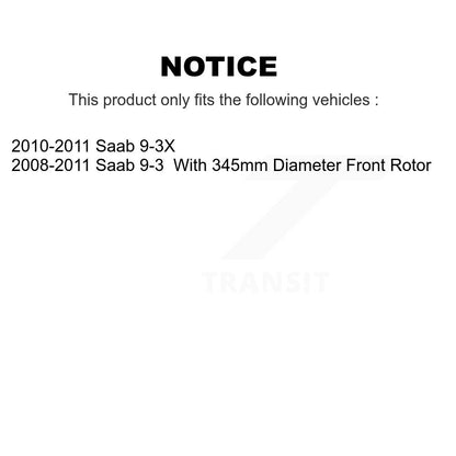 [Avant + Arrière] Kit de plaquette (céramique) de frein pour Saab 9-3 9-3X KTC-100070