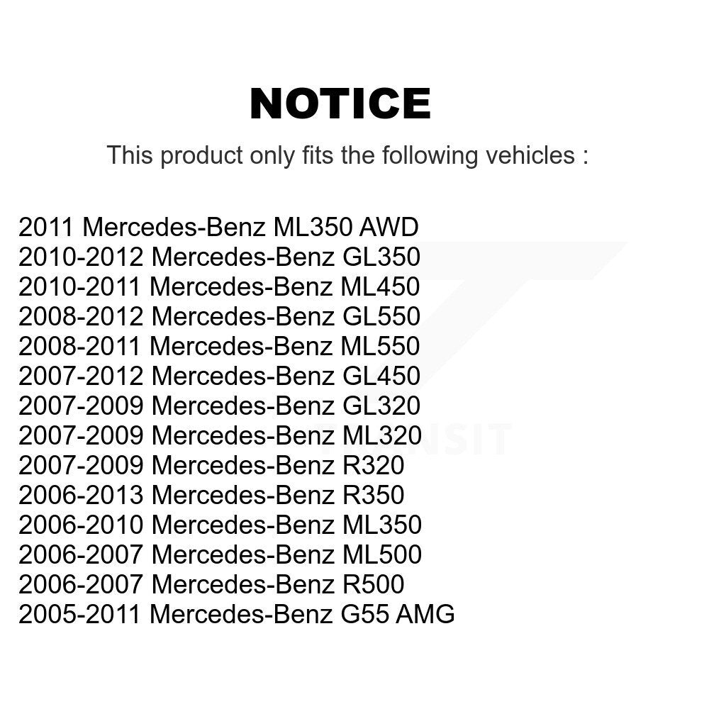 [Avant + Arrière] Kit de plaquette (céramique) de frein pour Mercedes-Benz ML350 GL450 R350 GL550 ML500 ML320 GL350 ML550 GL320 R500 R320 G55 AMG ML450 KTC-100075