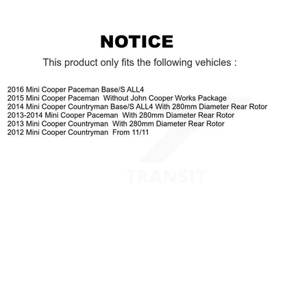 [Avant + Arrière] Kit de plaquette (céramique) de frein pour Mini Cooper Countryman Paceman KTC-100102