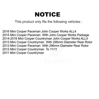 [Avant + Arrière] Kit de plaquette (céramique) de frein pour Mini Cooper Countryman Paceman KTC-100103