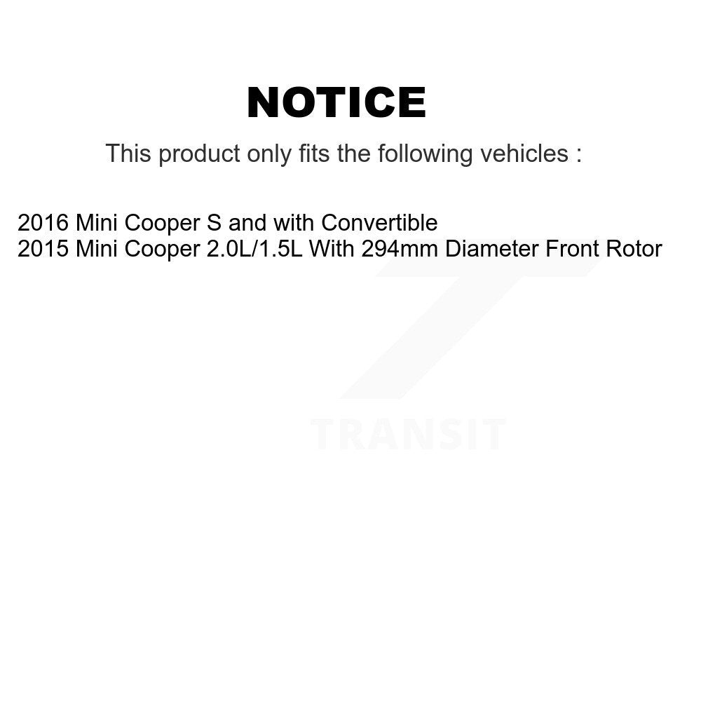 [Avant + Arrière] Kit de plaquette (céramique) de frein pour Mini Cooper KTC-100104
