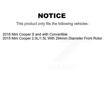 [Avant + Arrière] Kit de plaquette (céramique) de frein pour Mini Cooper KTC-100104