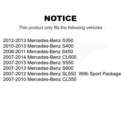 [Avant + Arrière] Kit de plaquette (céramique) de frein pour Mercedes-Benz S550 SL550 CL550 S600 S350 S400 CL600 S450 KTC-100110