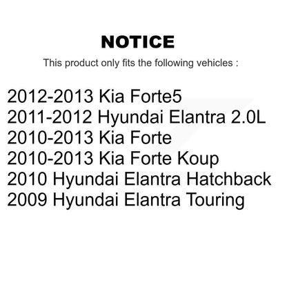 [Avant + Arrière] Kit de plaquette (céramique) de frein pour Hyundai Elantra Kia Forte Koup Forte5 KTC-100176